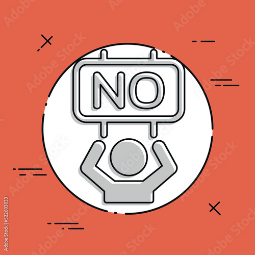 Negation concept - Vector web icon