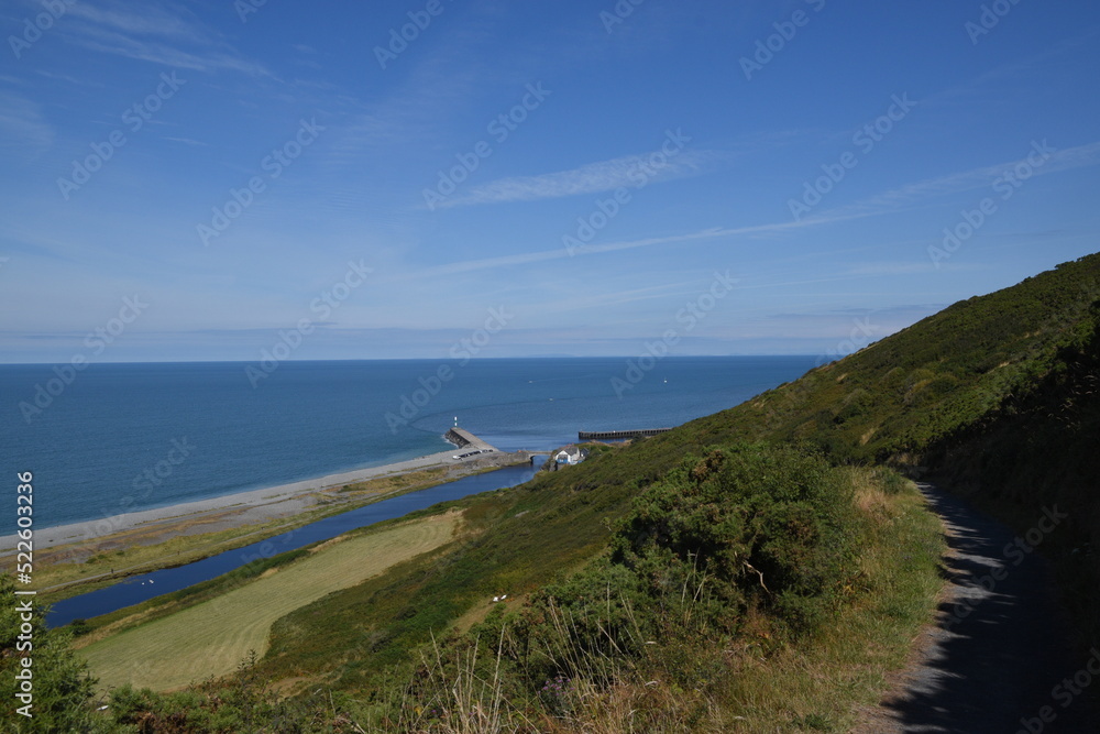 the walk along the path at Pen Dinas in ceredigion the walk along the path at Pen Dinas in ceredigion