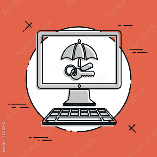 Protected access - Vector web icon