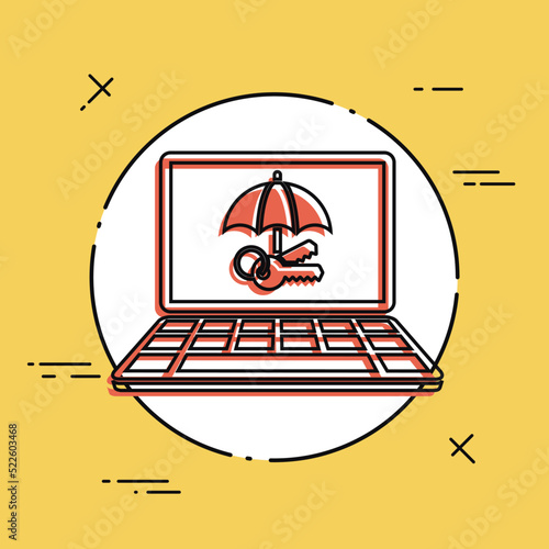 Protected access - Vector web icon