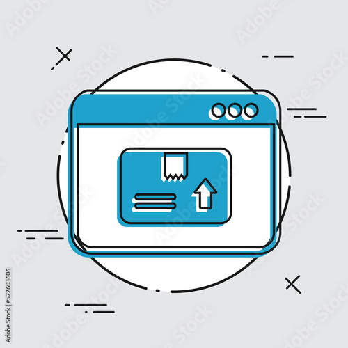 Delivery internet service - Vector flat icon