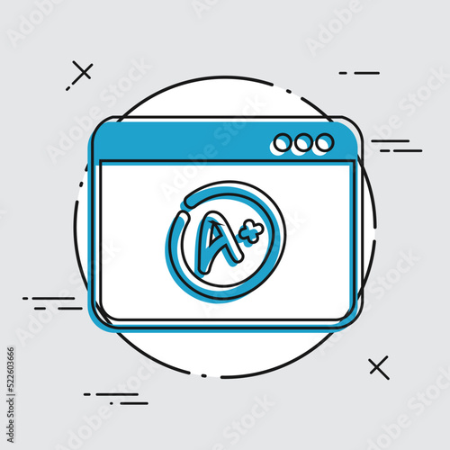 A+ top evalutation - Vector flat icon