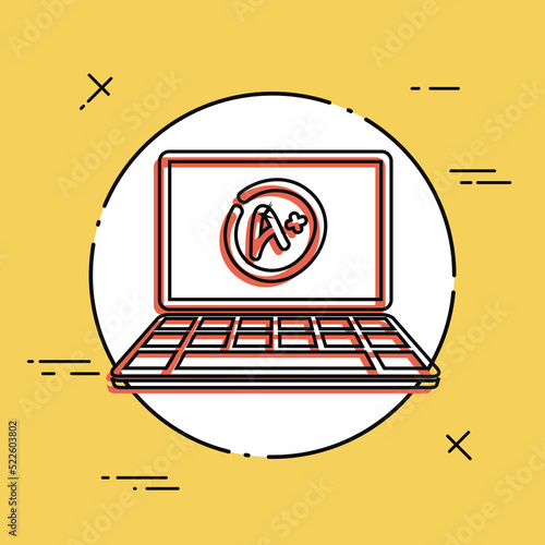 A+ top evalutation - Vector flat icon