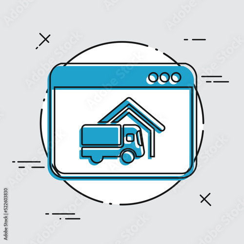 Transport shop service - Vector flat icon