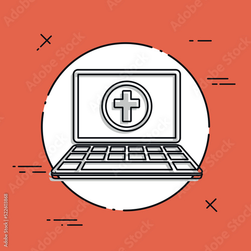 Religious online services - Vector flat icon