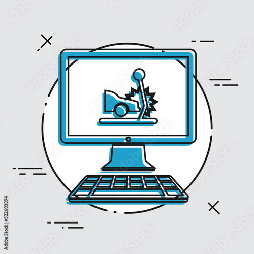 Car crash - Web assistance service - Vector flat icon