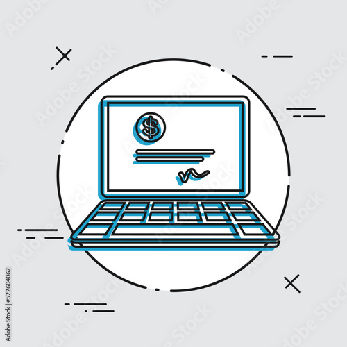 Financial document - USD - Vector flat icon