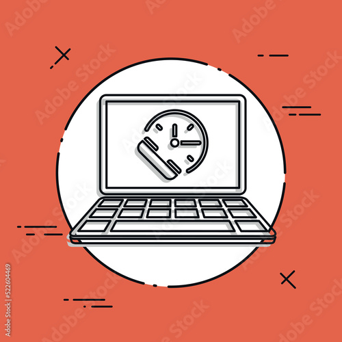 Call for appointment - Online services - Vector flat icon