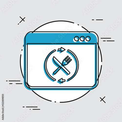 Fooding full web services - Vector flat icon