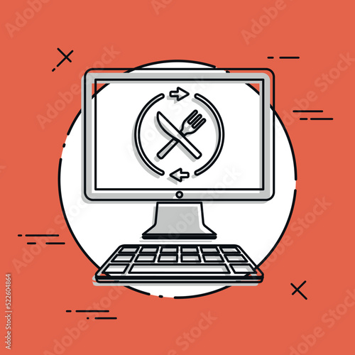 Fooding full web services - Vector flat icon