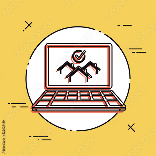 Choose the best home - Vector icon for computer website or application