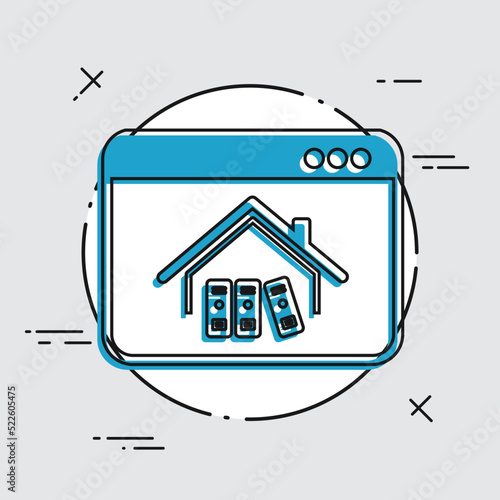 Library or school concept - Vector icon for computer website or application