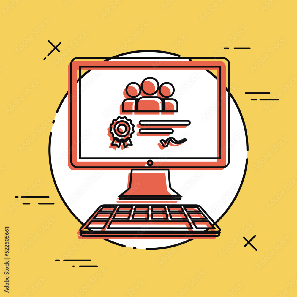 Certified team - Vector icon for computer website or application