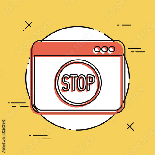 Stop signal - Vector icon for computer website or application