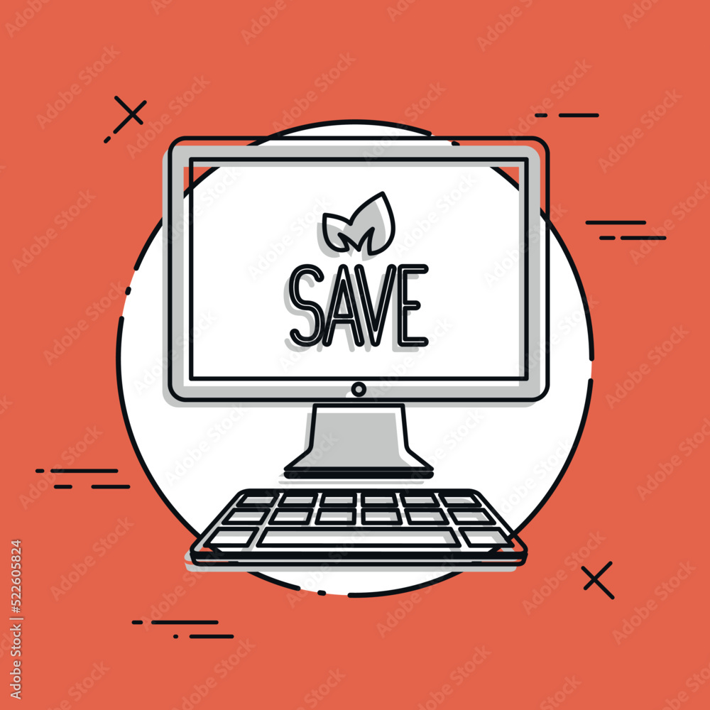 Save the nature - Vector icon for computer website or application Save the nature - Vector icon for computer website or application