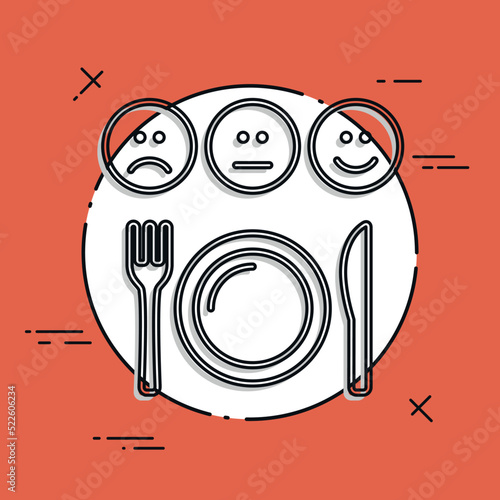 Restaurant rating icon - Thin series