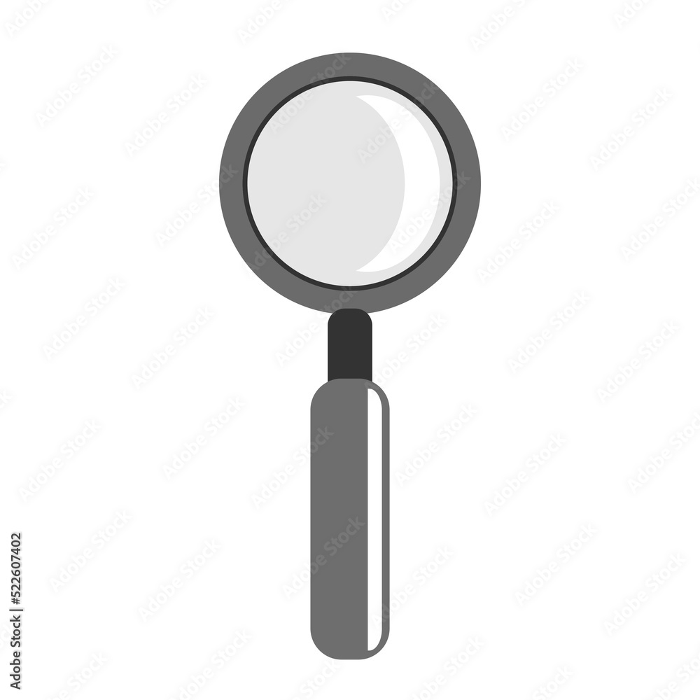 Magnifying glass icon. Vector illustration isolated on white background Magnifying glass icon. Vector illustration isolated on white background