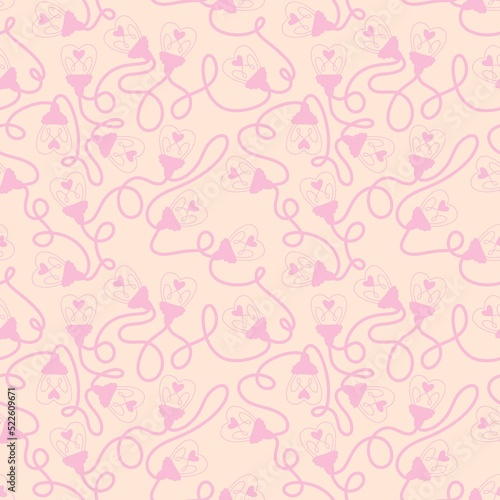 Illumination seamless light heart bulbs pattern for Christmas wrapping and valentines print and kids accessories