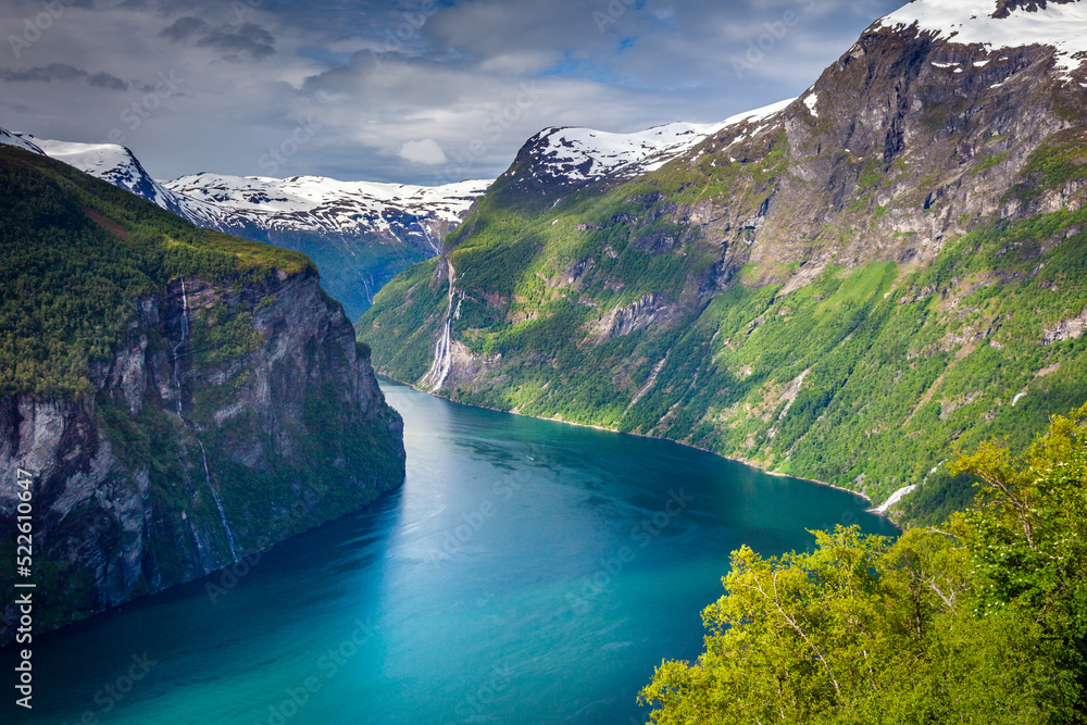 Gierangerfjord and Seven Sisters Waterfalls, Norway, Northern Europe