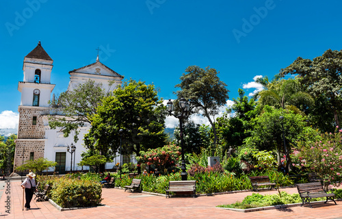 Santa Fe de Antioquia - Colombia. July 29, 2022. Heritage Town of Colombia that keeps the most important historical treasures of the colonial and republican period in the department