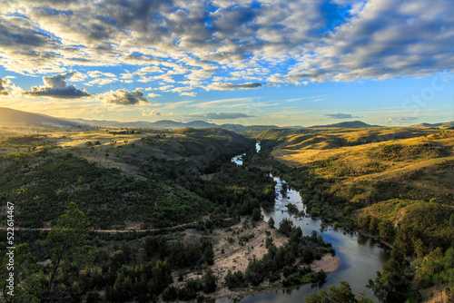 Late afternoon light over the Murrumbidgee River at  Shepherds Lookout in Canberra 