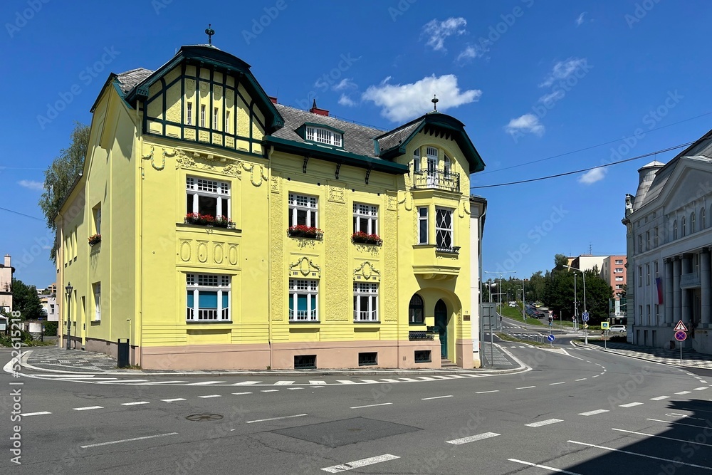 art nouveau building in Frydek
