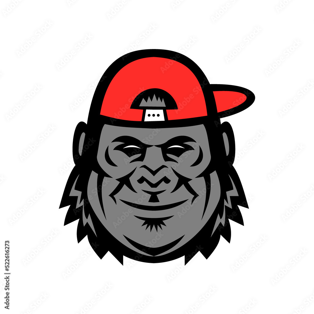 Gorilla Wearing Cap Mascot Gorilla Wearing Cap Mascot