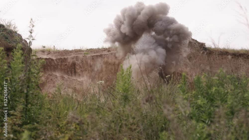 Exploding Pic Large explosion fireball with flames, smoke, a realistic fire explosion ...