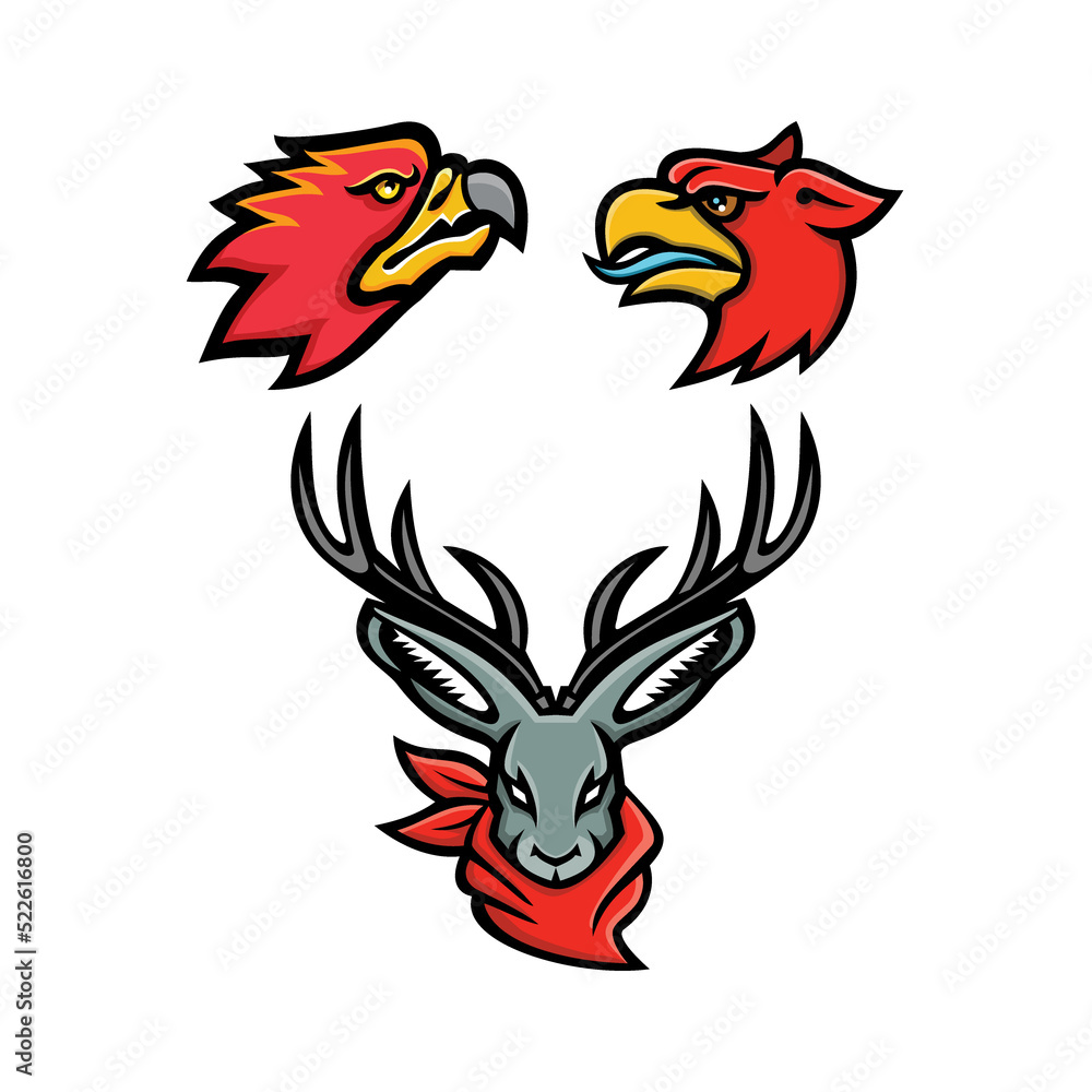 Obraz premium Mythical Creatures Mascot Collection
