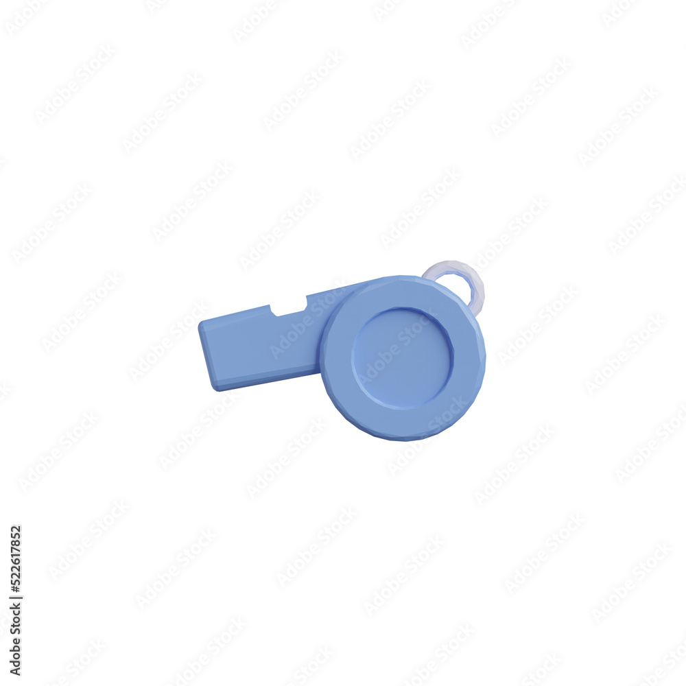 3d whistle isolated on white 3d whistle isolated on white