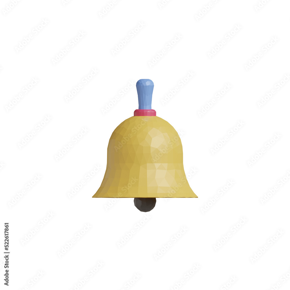 3d golden bell isolated on white 3d golden bell isolated on white
