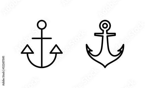 Anchor icon vector. Anchor sign and symbol. Anchor marine icon.