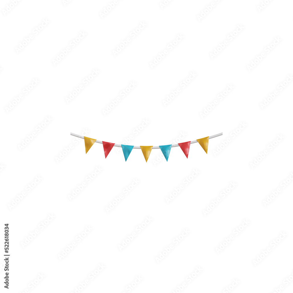 Fototapeta premium 3d Birthday decorations