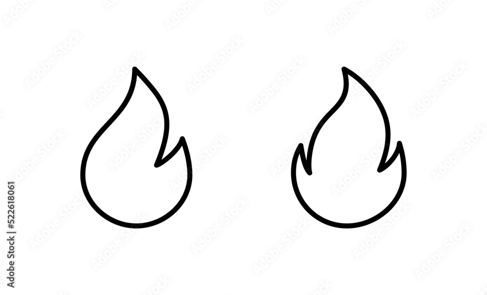 Fire icon vector. fire sign and symbol Fire icon vector. fire sign and symbol