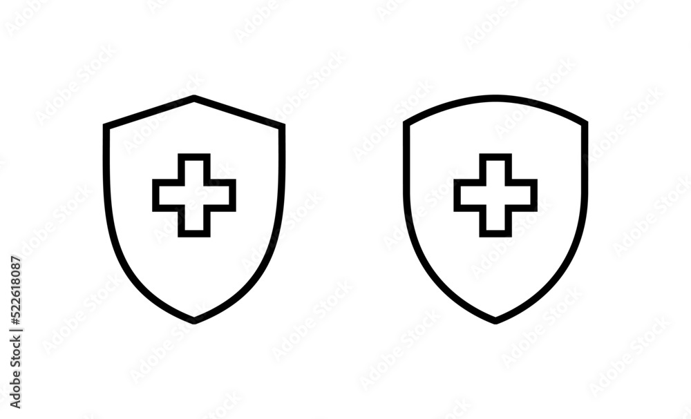 Health insurance icon vector. Insurance health document sign and symbol Health insurance icon vector. Insurance health document sign and symbol