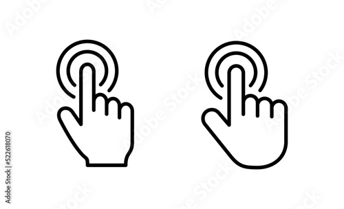 Hand cursor icon vector. cursor sign and symbol. hand cursor icon clik