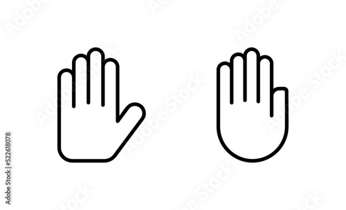 Hand icon vector. hand sign and symbol. palm