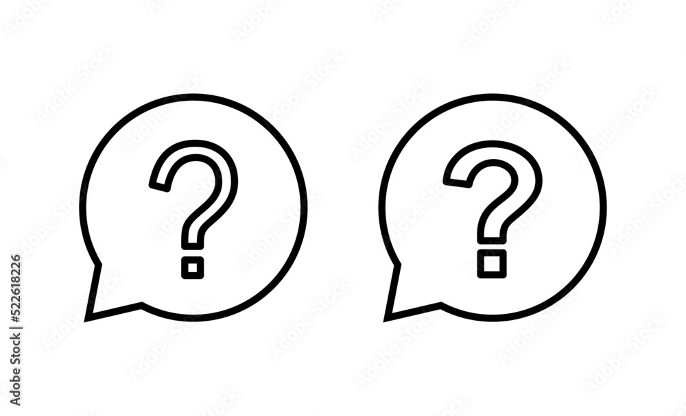 Question icon vector. question mark sign and symbol Question icon vector. question mark sign and symbol
