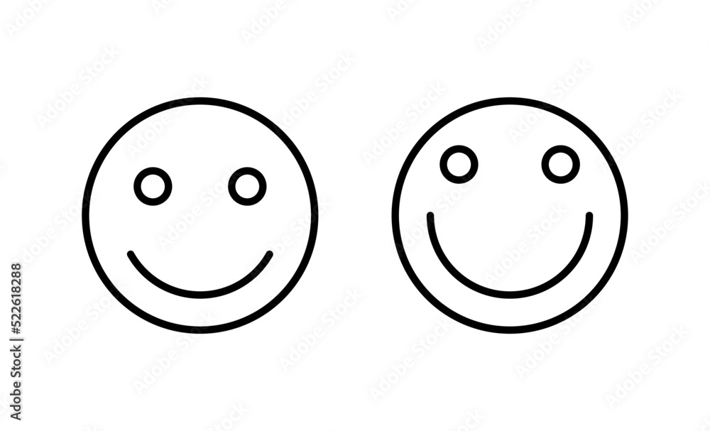 Fototapeta premium Smile icon vector. smile emoticon icon. feedback sign and symbol