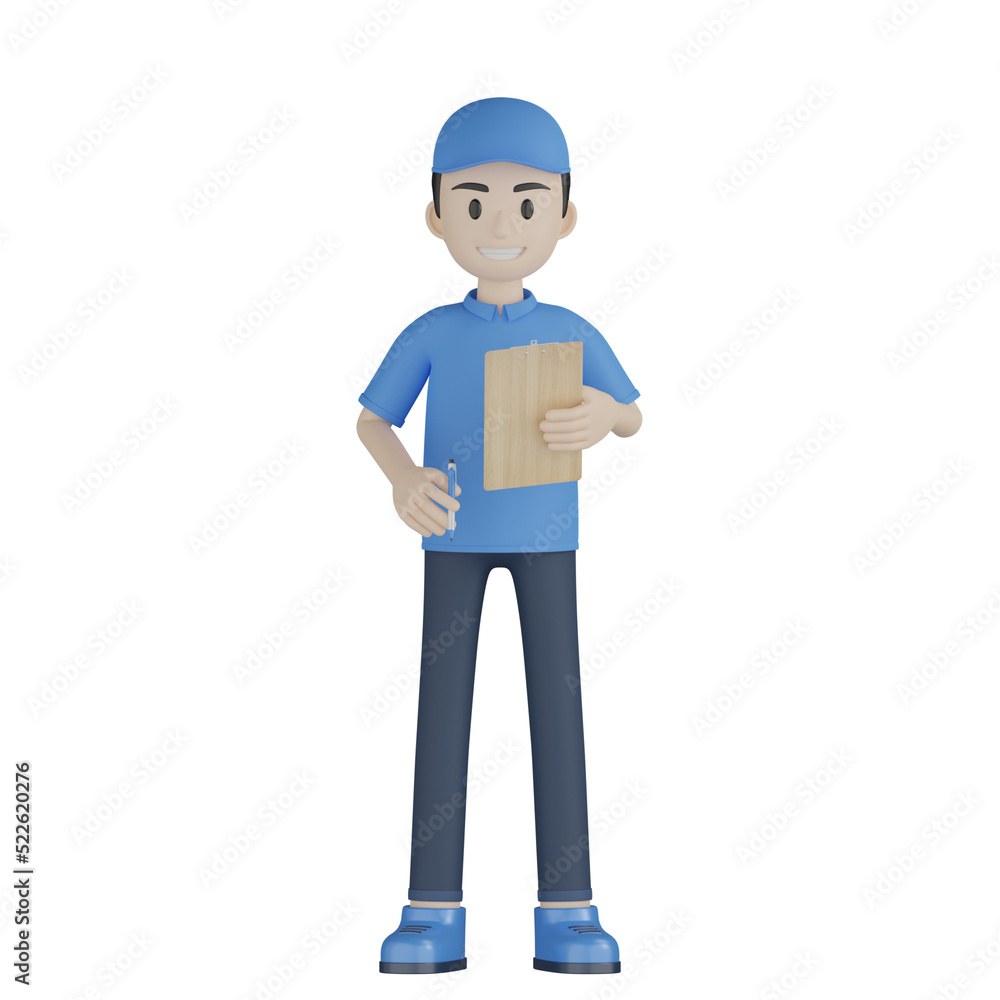 3d man with a box