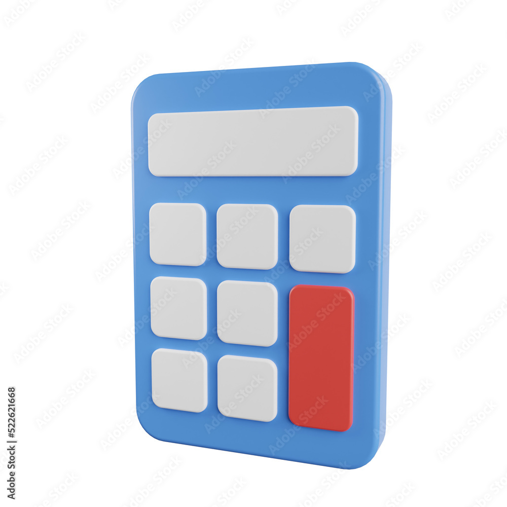 Calculator 3D Illustration Calculator 3D Illustration