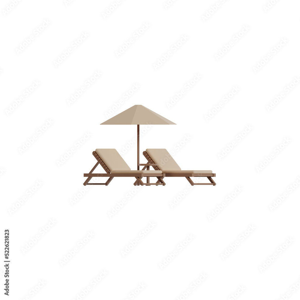 3d beach summer vacation