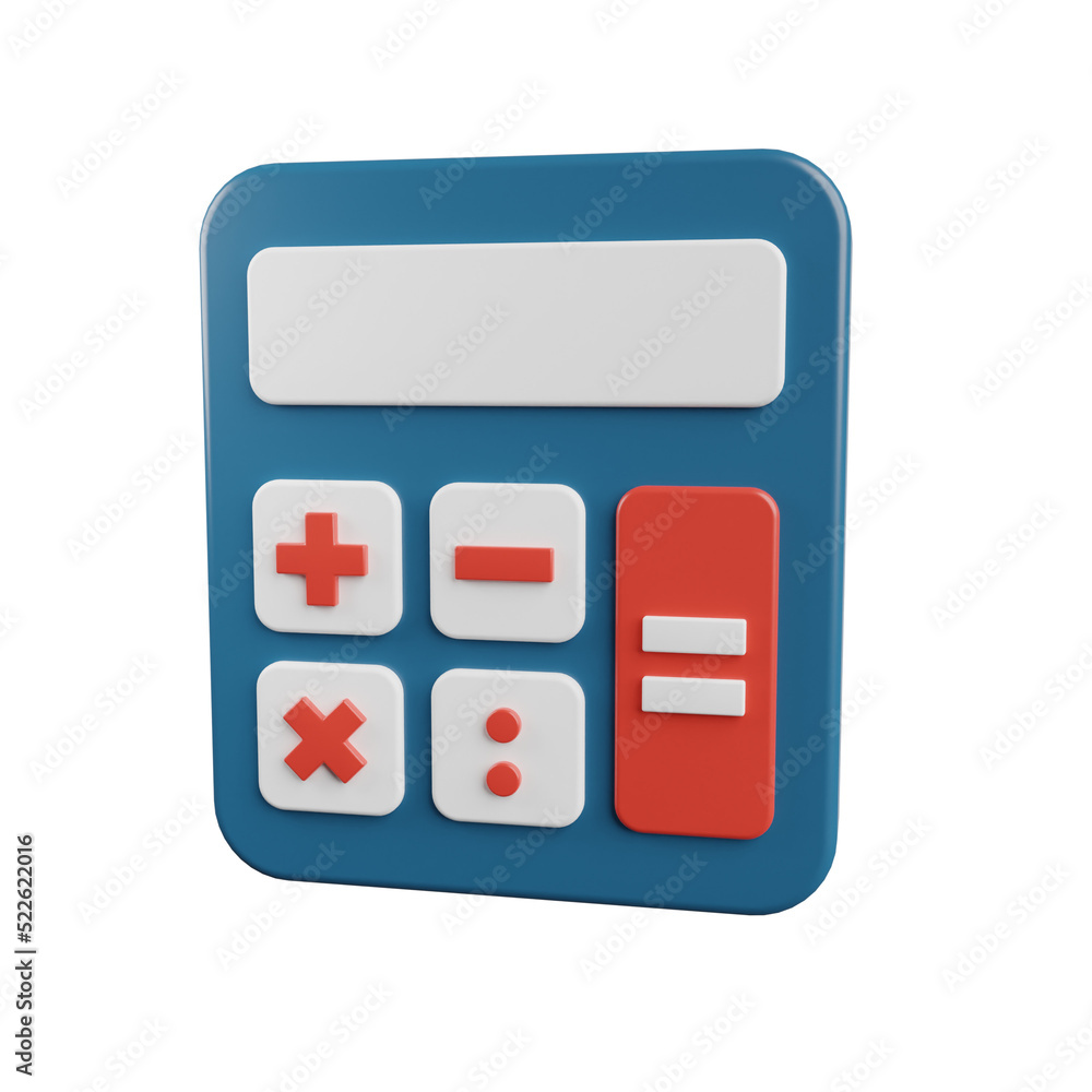 Calculator 3D Illustration Calculator 3D Illustration