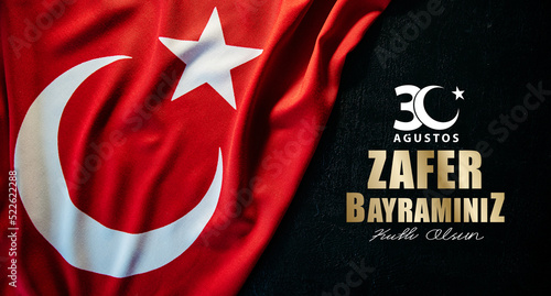 30 ağustos zafer bayrami Victory Day Turkey. Translation: August 30 celebration of victory and the National Day in Turkey. celebration republic