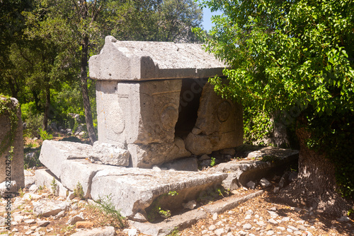 Fototapeta View of the ancient sarcophagi of the Northeastern Necropolis in the antiquity c