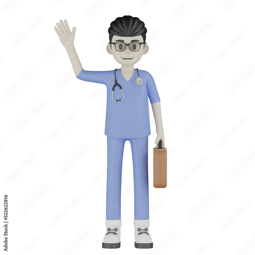 3d doctor with syringe 3d doctor with syringe