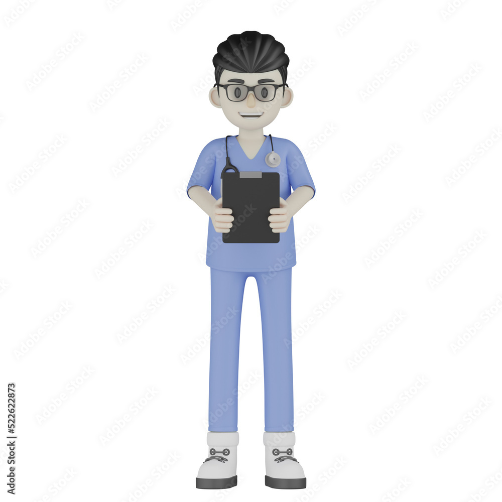 3d doctor with syringe