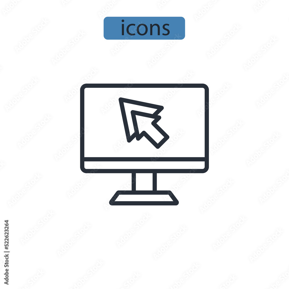 computer system icons symbol vector elements for infographic web computer system icons symbol vector elements for infographic web