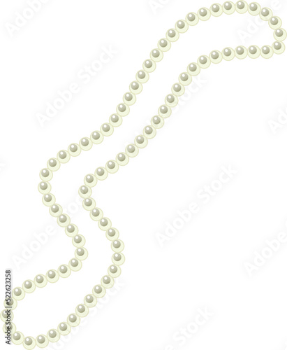シンプルな真珠のネックレス