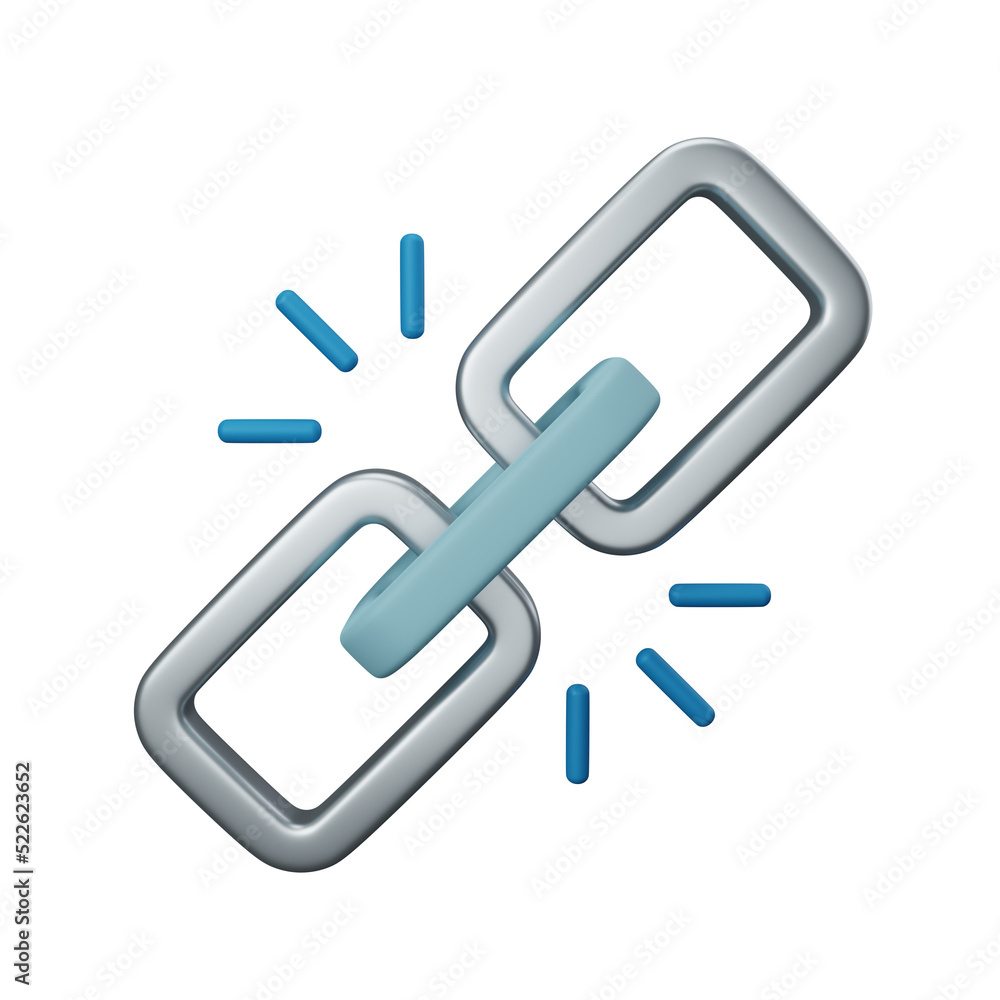 3d rendering hyperlink, url isolated useful for user interface, apps and web design illustration 3d rendering hyperlink, url isolated useful for user interface, apps and web design illustration
